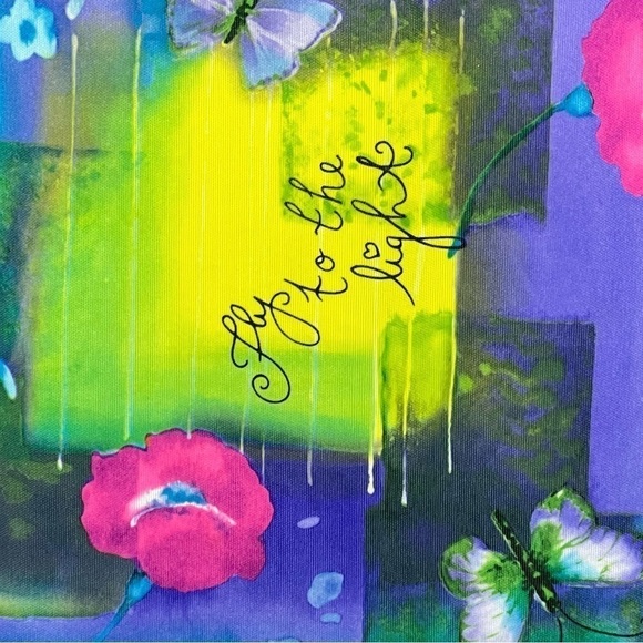 AIR Play Sport Multi Color Butterfly Strappy Mini Slip Dress - Picture 7 of 13